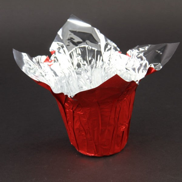 4"POT COVER X1 MATTE RED