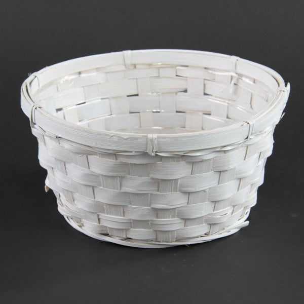 201 RND BAMBOO TRAY WHITE