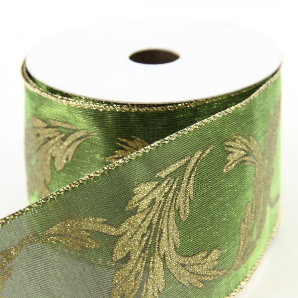 2.5"GLIT.LEAVES PTTRN RBN A25