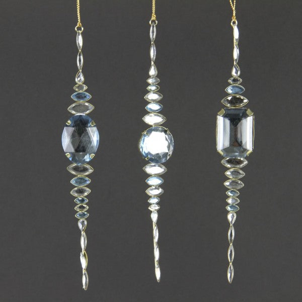 8"WIRE/PLST JWL DROP ORNA ASST