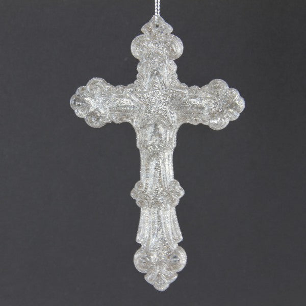 5.5"ACRYL CROSS ORN W/GLT A25