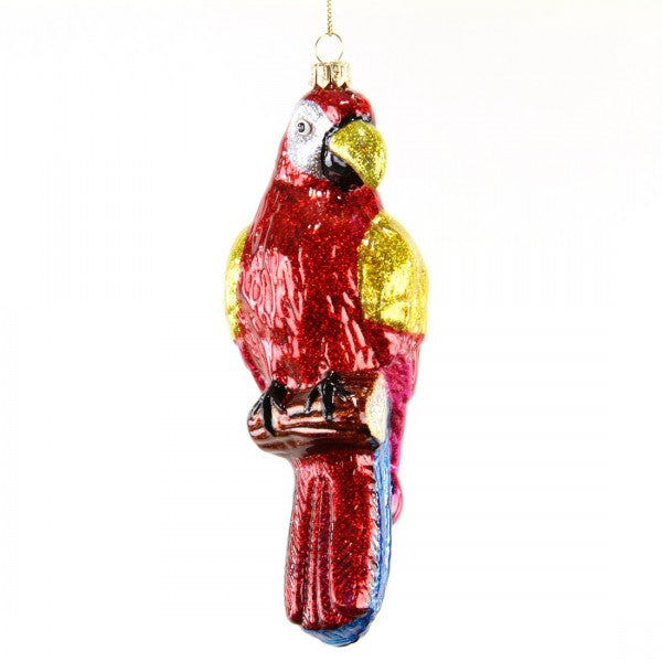 6"H GLASS PARROT ORNA A4