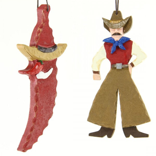 8.5"CHILI/PEP COWBOY ORN  A6