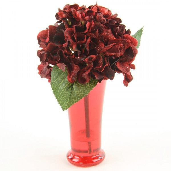 9.5"GLT.HYDRANGEA BQT W/VASE