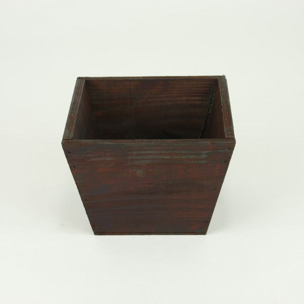 SM SQUARE WOOD BOX BROWN