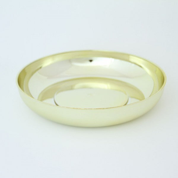 #621 8" ROUND TRAY X1 GOLD