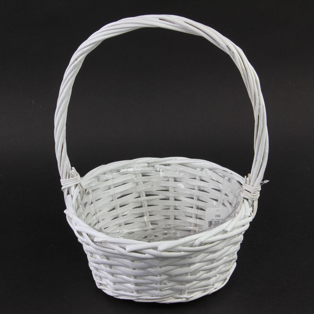 201 BASKET WHITE W/HANDLE