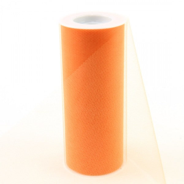6"X25YD TULLE ORANGE