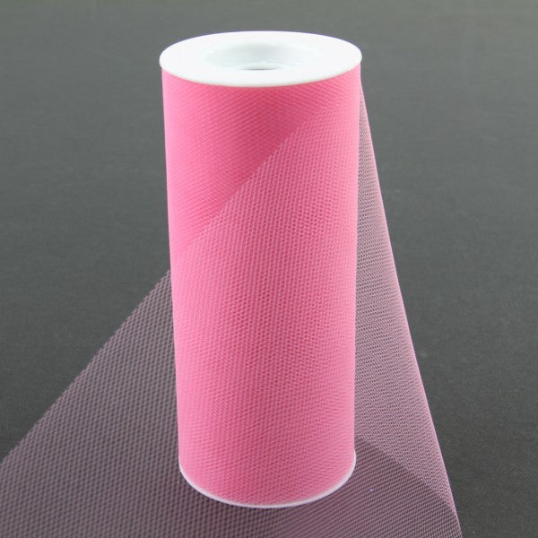 6"X25YD TULLE HOT PINK