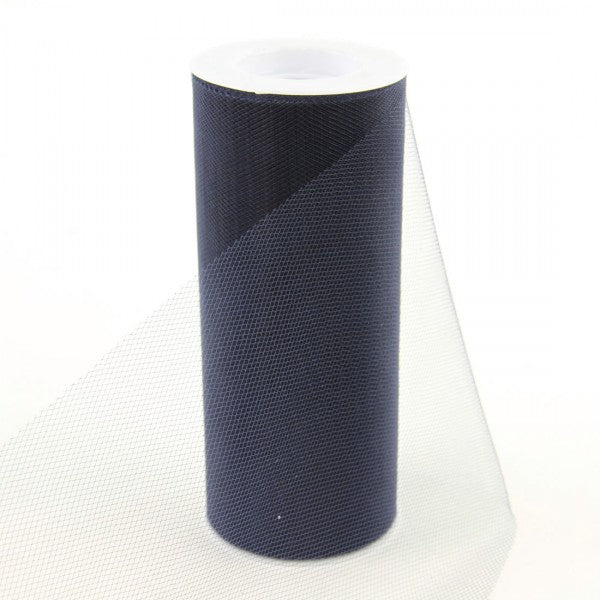 6"X25YD TULLE NAVY BLUE
