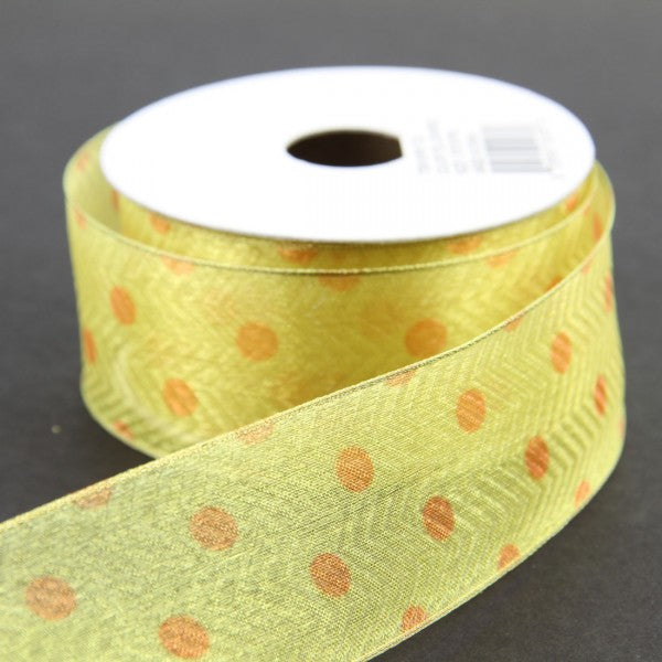1.5"X10YD ORG.VIBRNT DOTS A4