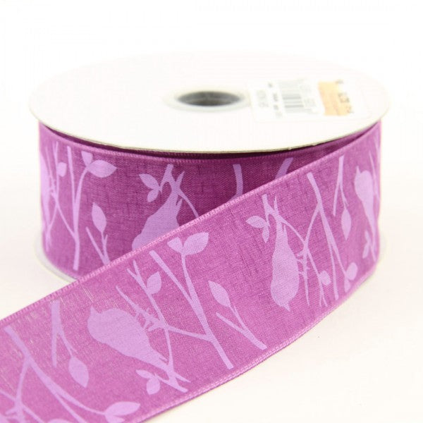 1.5" X 10 YD POLYESTER BIRDS RIBBON