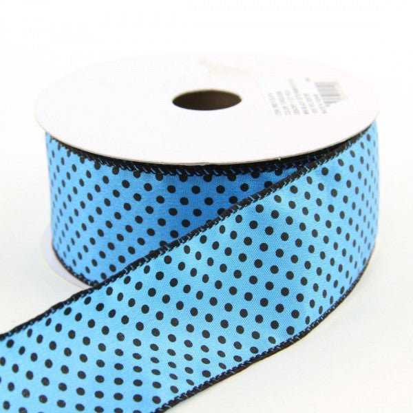 1.5"X10YD MINI BLK DOTS A4