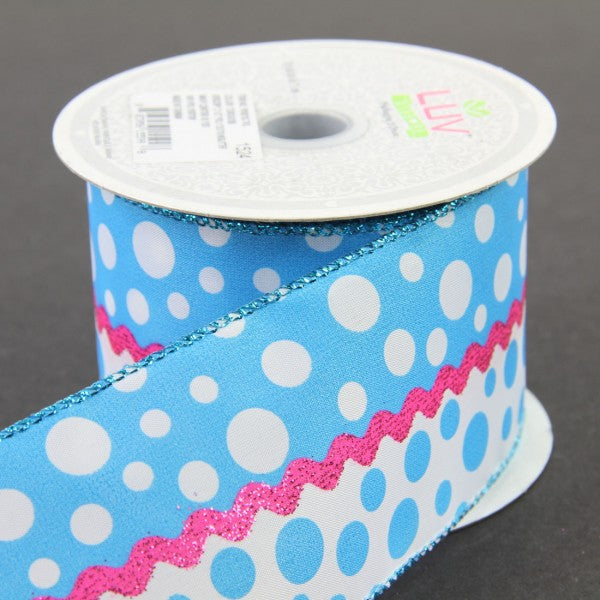 2.5"X10YD DOTS TURQUOISE A4