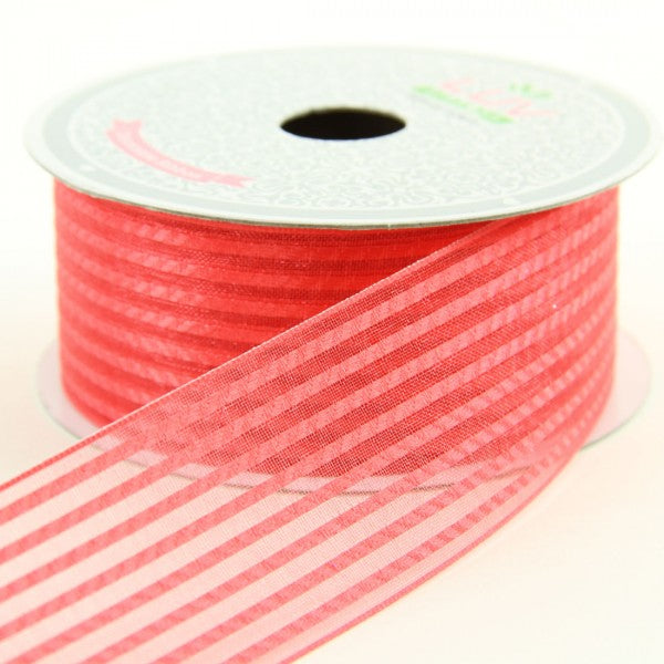 1.5" X 10 YD ORGANZA CORAL RIBBON