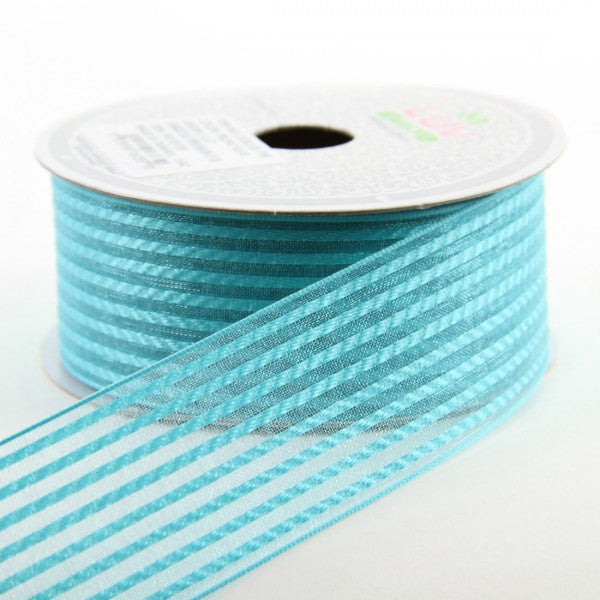 1.5" X 10 YD ORGANZA TROPICAL BLUE RIBBON