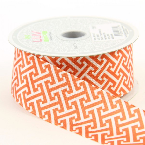 1.5" X 10 YD SATIN GREEK KEY RIBBON