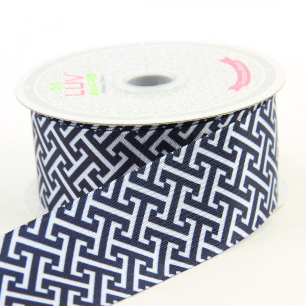 1.5" X 10 YD SATIN GREEK KEY RIBBON