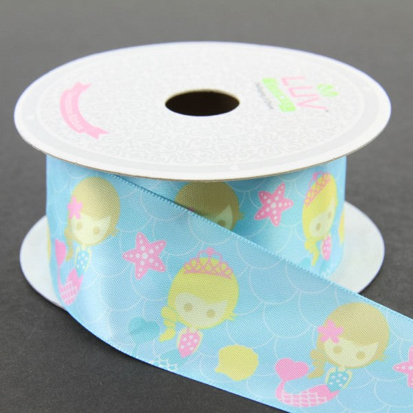 1.5"X10YD SATIN BLUE A25
