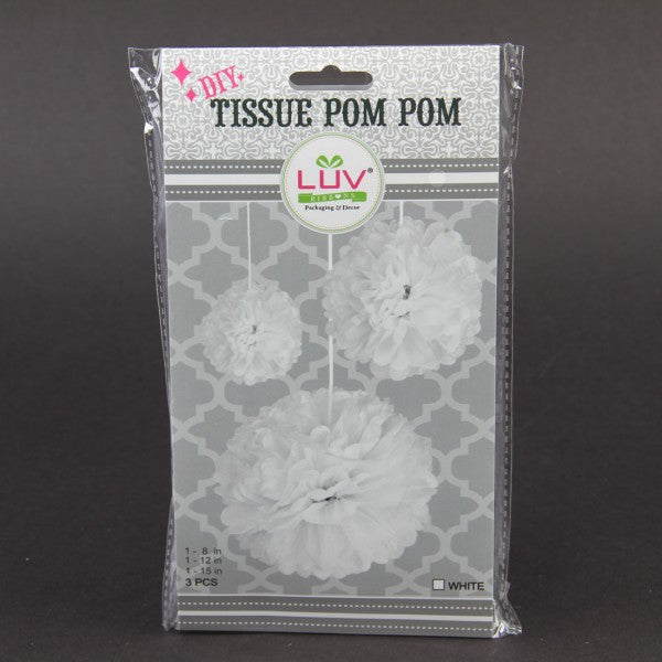 POM-POM TISSUE PAPER 3/SET