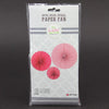 SPIRAL PAPER FAN 3/SET