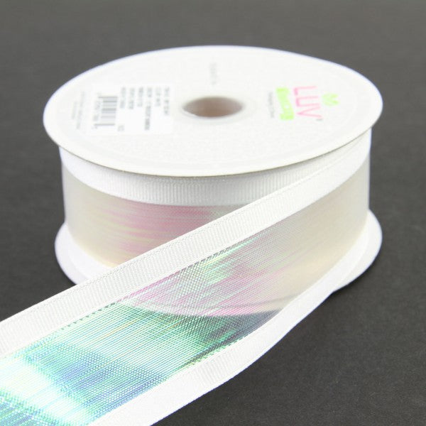 1.5"X10YD IRID SHIMMERING WHT