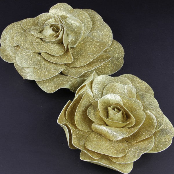 DEC.METALLIC WALL FLOWER 2/ST