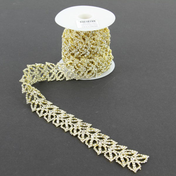 1.25"X3YD ROSE RHINESTN CHAIN
