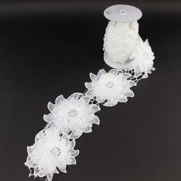 8"X5YD SUNFLOWER WHITE A25