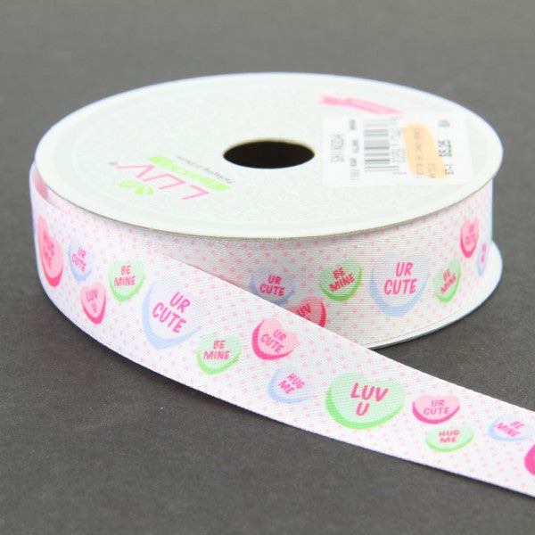 7/8"X10Y SAT.CANDY HEARTS