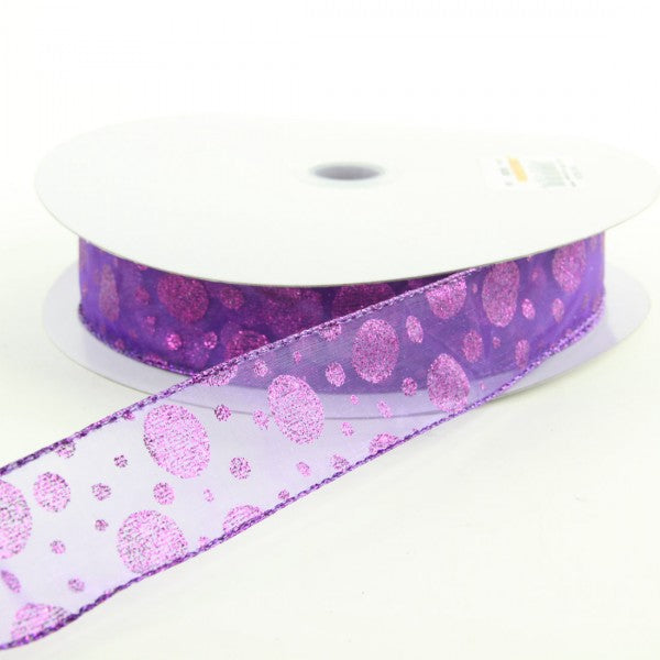 #9 SHEER DOTS 50YD PURPLE A4