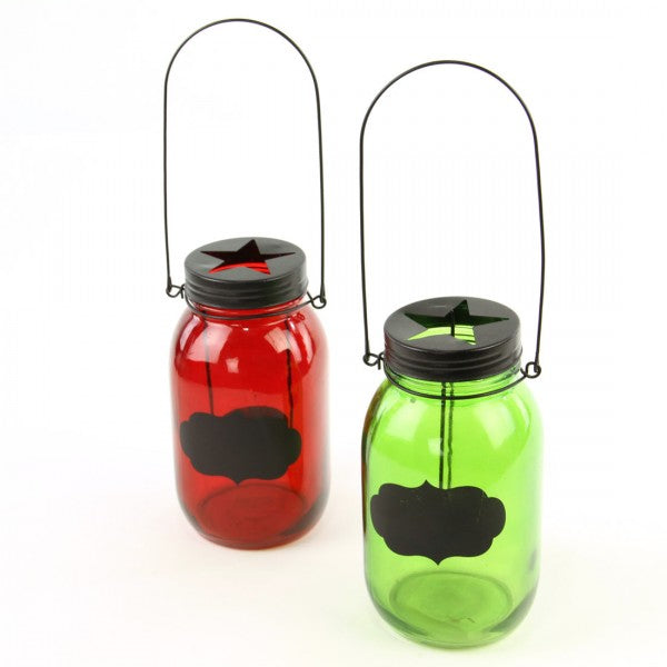 7"MASON JAR W/CHLKBRD A4