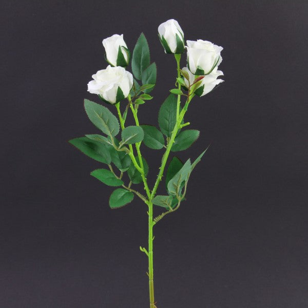 17"MINI ROSE SPRAY WHITE