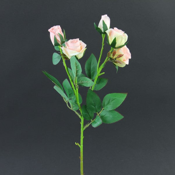 17"MINI ROSE SPRAY PINK/CREAM