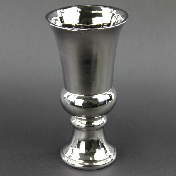 10.5"LG.TALL VASE SILVER