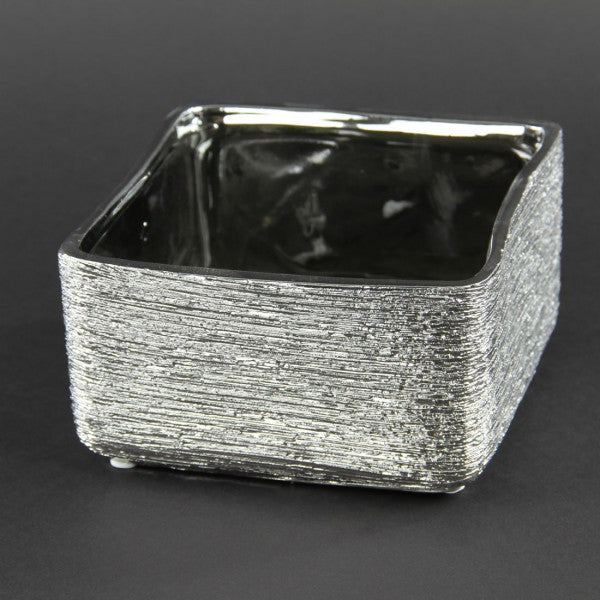 6.25"X3.5"SQ.ETCHD GRDN PLNTR