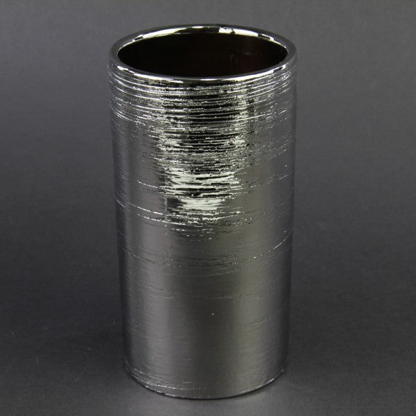 4"X8"ETCHED VASE SILVER