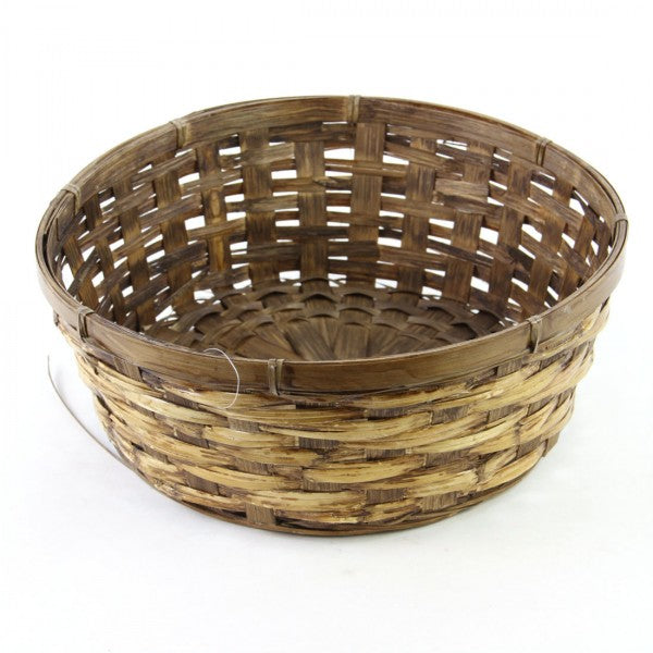 12" ROD BAMBOO TRAY STAINED