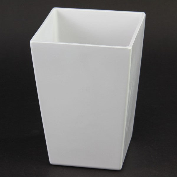 5"X7"SQ.VASE WHITE