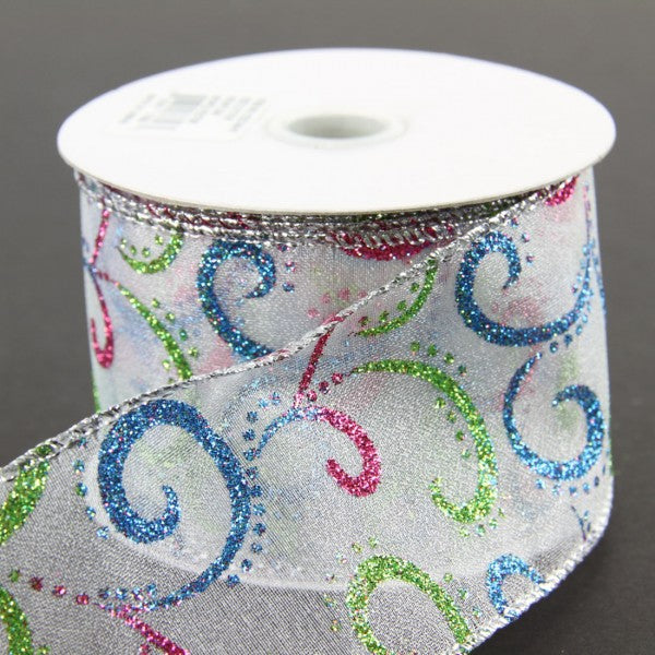 2.5"X10YD SHR WHT W/SWIRLS A4