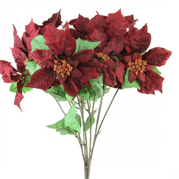 22" POINSETTIA BUSH X12 A4