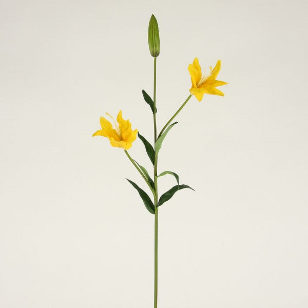 32"LILY SPRAY X3 YELLOW A4