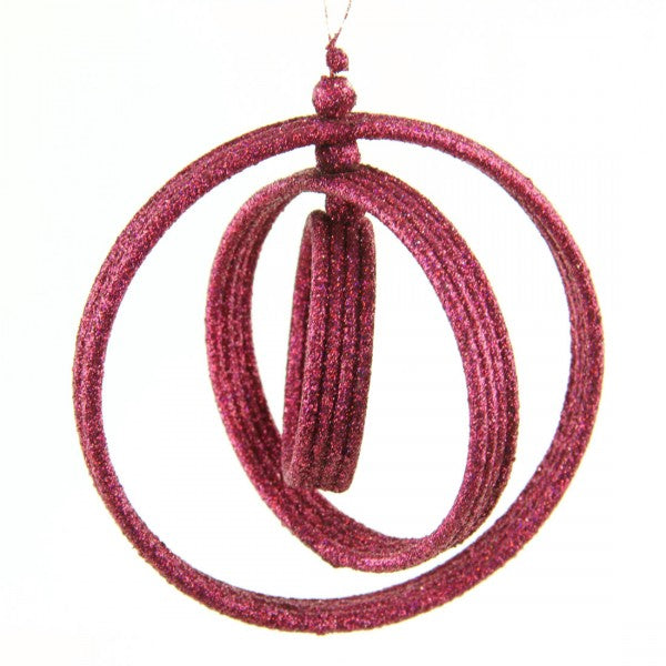4"GLIT.CIRCLE ORNA PINK A5