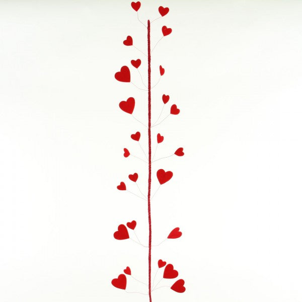 44"VELVET WRAP HEART STEM A4
