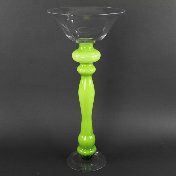25.6"GLASS VASE TT.GREEN M4