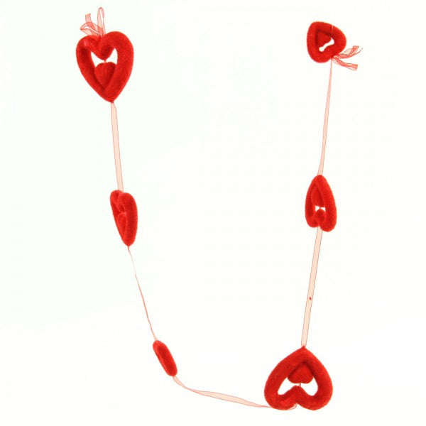 36"FOAM HEART GRLND ORNA A4