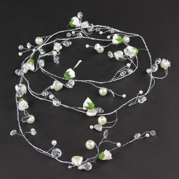 5' MINI ROS/BEAD GARLAND A4