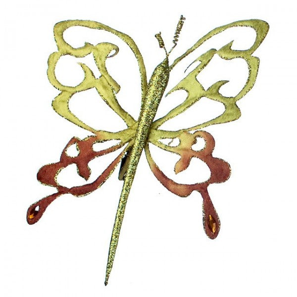 110"JEWELED BUTTERFLY CLIP A4