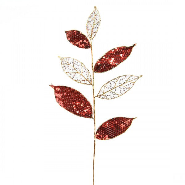23"SEQUINS LVS SPRAY RED A4
