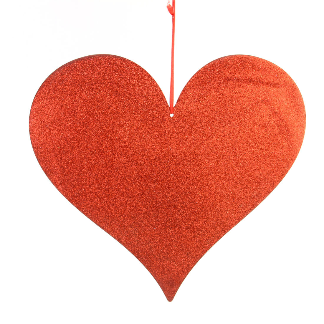 20"X19"GLITTER HEART RED
